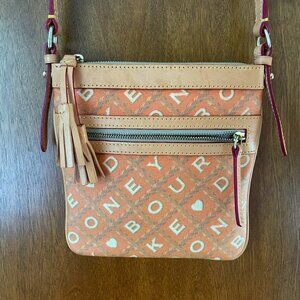 Dooney & Bourke Letter Carrier Crossword Crossbody Orange